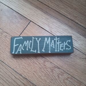 Rustic Black and White Family Matters Sign